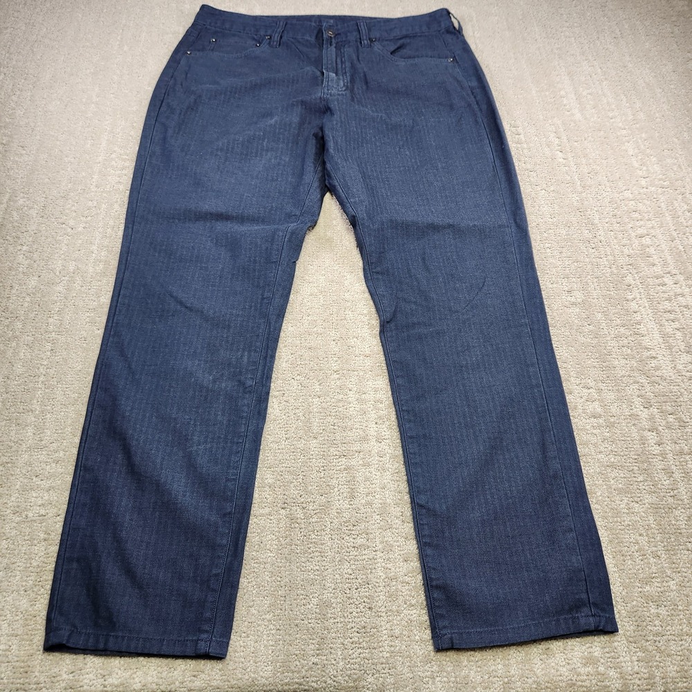 Bonobos Pants Men 34x30 Herringbone Twill Blue Slim Taper Stretch Chino